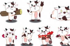 SPA插图卡通牛插画图片