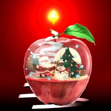水果节圣诞节水晶苹果图片