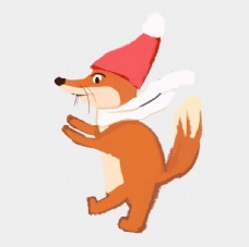 圣诞狐狸图片