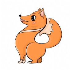 可爱的小狐狸手绘图片