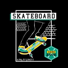 滑板体育运动SKATE字图片