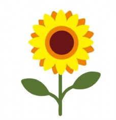 花朵矢量卡通向日葵图片