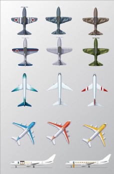 天空矢量飞机图片
