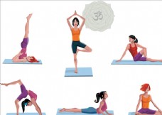 春季背景瑜伽锻炼图片