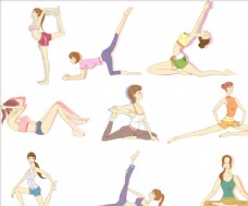 春季主题瑜伽锻炼图片