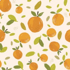 印花素材水果橙子手绘水果图片