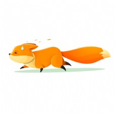 奔跑的狐狸插画图片