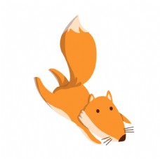 奔跑的狐狸手绘图片
