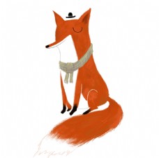 卡通狐狸手绘图片