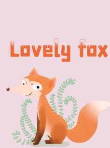 可爱的小狐狸插画图片