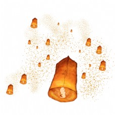 中式灯笼图层图片