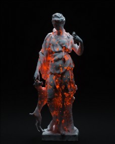 C4D模型抽象石膏火焰图片