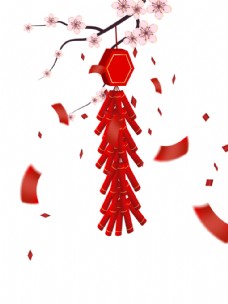 中国风设计色喜庆新年鞭炮春节元素图片