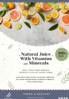 橙汁海报水果果汁海报图片