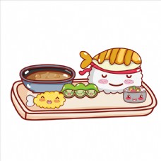 蔬菜饮食卡通日本寿司图片