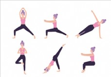 春季活动海报瑜伽锻炼图片