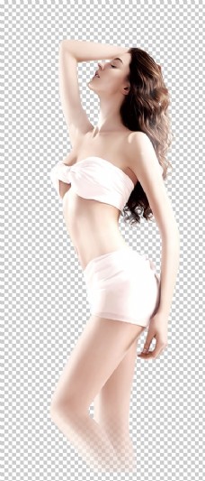 PSD素材减肥瘦身整形美女模特PNG图片