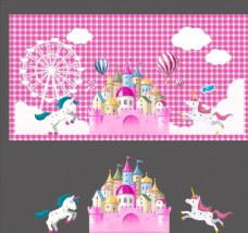 梦幻城堡主题背景图片