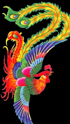 中国风设计手绘水彩凤凰图片