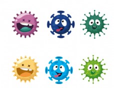儿童矢量病毒图片