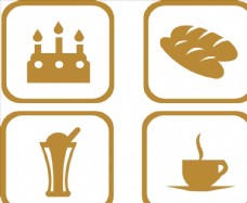 咖啡杯蛋糕店标志图片